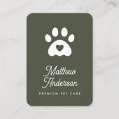 Carte De Visite Marcheur de chien pour animal de compagnie poivré  (Devant)