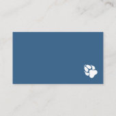 Carte De Visite Marcheur De Chien Silhouette Bleu Et Blanc (Dos)