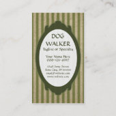 Carte De Visite marcheur de chien vintage (Dos)