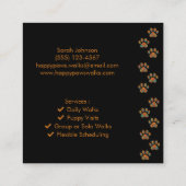 Carte de visite marcheur de chiens professionnel p (Dos)