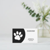 Carte De Visite Marcheur unique en noir et blanc à simple mâchoire (Debout devant)