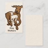 Carte De Visite Marcheurs de chiens (Devant / Derrière)