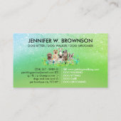 Carte De Visite Marcheuse à chiens étincelants (Dos)