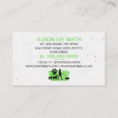 Carte De Visite Marcheuse de chien de fille attirée / Sitting de s (Dos)