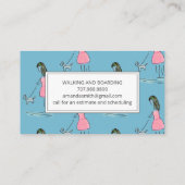 Carte De Visite Marcheuse De Chien Et Amateur D'Animaux (Dos)