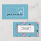 Carte De Visite Marcheuse De Chien Et Amateur D'Animaux (Devant / Derrière)