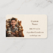 Carte De Visite Marcheuse de chien personnalisée, service d'affair (Devant)