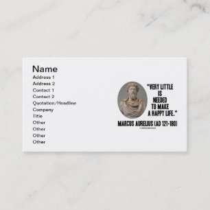 Carte De Visite Marcus Aurelius Très Peu Nécessaire Faire Une Vie 