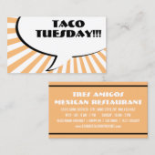 Carte De Visite mardi (Devant / Derrière)