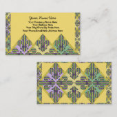 Carte De Visite Mardi gras Fleur de lis de rayure (Devant / Derrière)