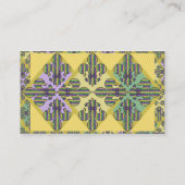 Carte De Visite Mardi gras Fleur de lis de rayure (Dos)