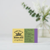 Carte De Visite Mardi gras personnalisable (Debout devant)