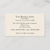 Carte De Visite Maréchal-ferrant clouant un fer à cheval (Dos)