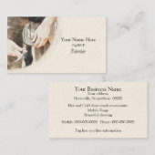 Carte De Visite Maréchal-ferrant clouant un fer à cheval (Devant / Derrière)