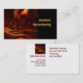 Carte De Visite Maréchal-ferrant faisant une chaussure (Devant / Derrière)