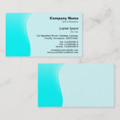 Carte De Visite Marge de vague v2 - Cyan (Devant / Derrière)