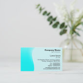 Carte De Visite Marge de vague v2 - Cyan (Debout devant)