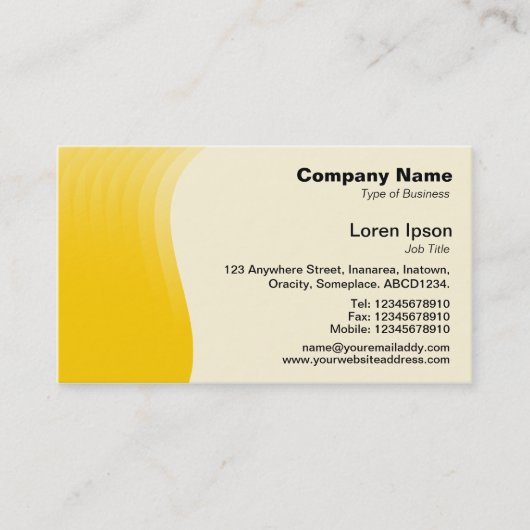 Carte De Visite Marge d'onde v2 - Ambre (Devant)