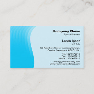 Carte De Visite Marge d'onde v2 - Ciel bleu