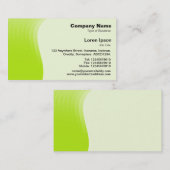 Carte De Visite Marge d'onde v2 - Vert jaune (Devant / Derrière)