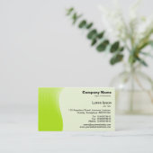 Carte De Visite Marge d'onde v2 - Vert jaune (Debout devant)