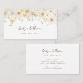 Carte de visite marguerite aquarelle (Devant / Derrière)