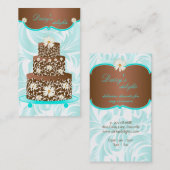 Carte De Visite Marguerite de chocolat de chef de pâtisserie de (Devant / Derrière)