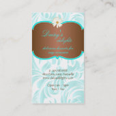 Carte De Visite Marguerite de chocolat de chef de pâtisserie de (Dos)