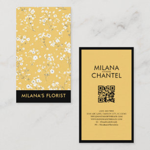Carte De Visite Marguerite Jaune Fleuriste Fleur Moderne Tendance
