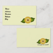 Carte De Visite Marguerite jaune lunaire (Devant / Derrière)