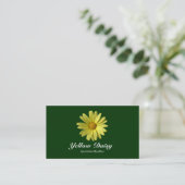 Carte De Visite Marguerite Jaune - Vert foncé (Debout devant)