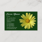 Carte De Visite Marguerite jaune - Vert foncé 003300 (Dos)