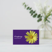 Carte De Visite Marguerite Jaune - Violet profond (Debout devant)