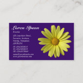 Carte De Visite Marguerite Jaune - Violet profond (Dos)