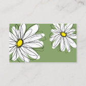 Carte De Visite Marguerite lunaire - vert jaune (Dos)