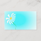Carte De Visite marguerite mignonne turquoise et blanc coutume dou (Dos)