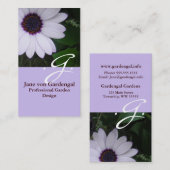 Carte De Visite Marguerite pourpre (Devant / Derrière)