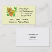 Carte de visite - marguerites 3D - recto verso (Devant / Derrière)