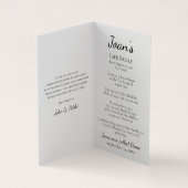 Carte De Visite Marguerites blanches Cowboy Bottes funéraires Priè (Intérieur)