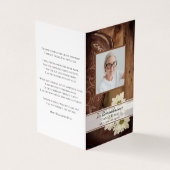 Carte De Visite Marguerites blanches Cowboy Bottes funéraires Priè (Extérieur)