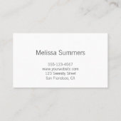 Carte De Visite Marguerites blanches florales élégantes (Dos)