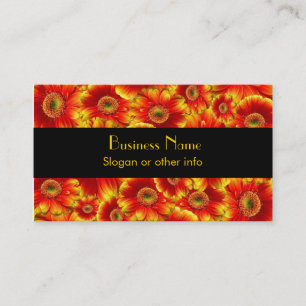 Carte De Visite Marguerites de Gerbera jaune et orange