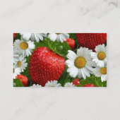 Carte De Visite Marguerites et fraises (Dos)