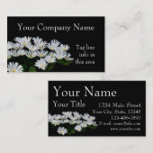 Carte De Visite Marguerites peintes (Devant / Derrière)