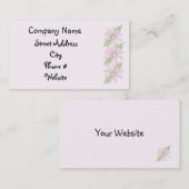 Carte De Visite Marguerites roses (Devant / Derrière)