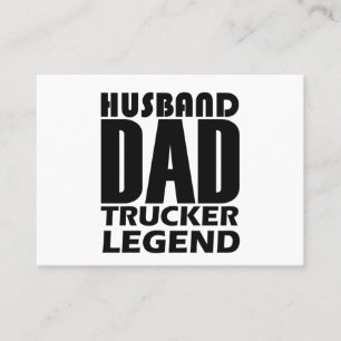 Carte De Visite Mari Papa Trucker Légende Funny Truck Driver