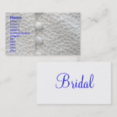 Carte De Visite Mariage blanc Gown (Devant / Derrière)