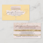 Carte De Visite Mariage Cake Logo Occasion Party Sweet jaune (Devant / Derrière)