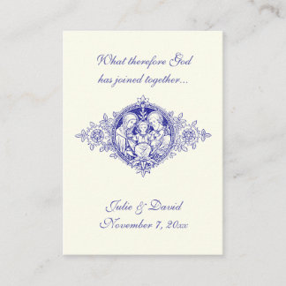 Carte De Visite Mariage catholique de la Marine Favoriser la prièr