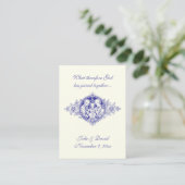 Carte De Visite Mariage catholique de la Marine Favoriser la prièr (Debout devant)